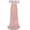 Women's Off Shoulder Ruffle Sleeve Lace Maternity Gown Maxi Photography