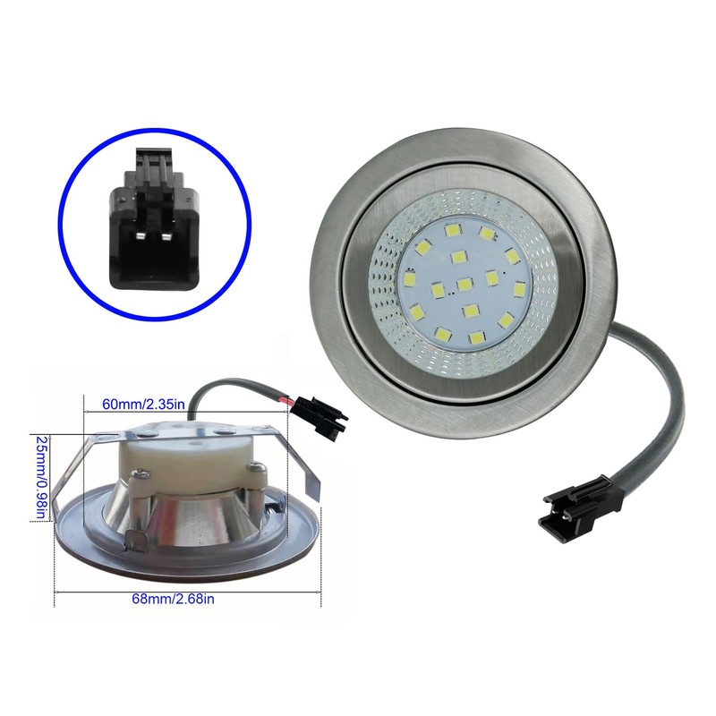 LIDESENMO 2-Pack LED Cabinet Light Bulb 1.5W LED 12V DC