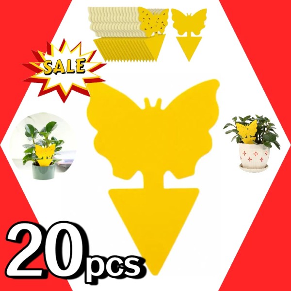 Unbranded 20Pcs Sticky Fly Trap Paper Yellow Traps Fruit Flies