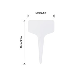KINGLAKE 100 Pcs 6 x10cm Plastic Plant T-Type Tags Nursery Garden Labels