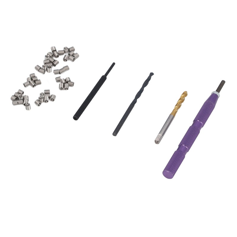 54 Pcs Thread Repair Kit M3x0.5x2D Thread Inserts Damaged Threads