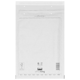 officeking Bubble Envelopes G7 White 250 x 350 mm DIN A4+ Padded Envelopes Pack of 100