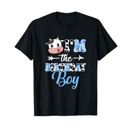 I'm The Birthday Boy Farm Cow 1St Birthday Boy T-Shirt