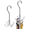 mDesign Set of 2 Closet Organisers with Four Hooks -