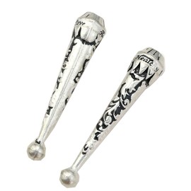 Bolo Tie Tips Replacement End Caps 6 pcs 2.05inch long (anituqe silver)