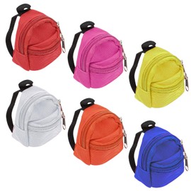 Nizirioo Mini Backpacks Small School Bags: Pack of 6 Backpacks Miniature Doll School Supplies, Mini Backpack, Miniature Book Backpack, Model Decorative Backpack, Mini Decor Accessories Mini Dolls