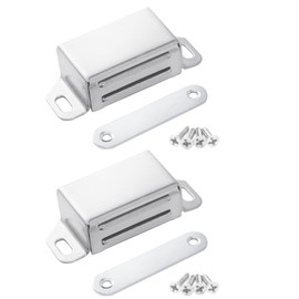 Anhoer 2 x Magnetic Door Catch 15KG Cupboard Door Magnets Magnetic Catch Stainless Steel Cabinet Door Magnetic Catches for Cabinet Drawer Kitchen Cupboard Wardrobe Closet Closure