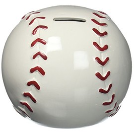Baseball Shape Piggy Bank for Saving Money and Sports Room Decor