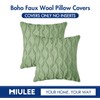 MIULEE Sage Green Throw Pillow Covers 20x20 Set of 2