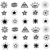 Oottati Small Cute Temporary Tattoo Sticker Set of 2 -