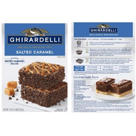 Brownie Mix Caramel Premium Salted Brownie Mix (Pack Of 2 Boxes), 16 Oz. Each Brownie Mix Box.