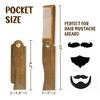 Vimfashi Wooden Beard Moustache Combs Folding Pocket Carving Hair Comb