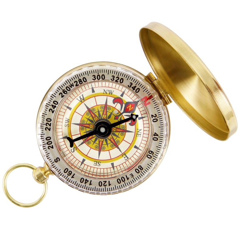 Toch Camping Hiking Portable Pocket Watch Flip-Open Compass Outdoor Navigation