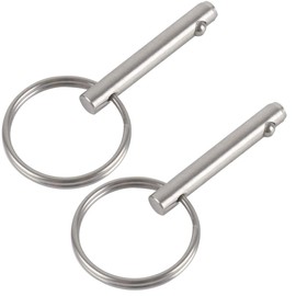 VTurboWay 2 Pack Small Quick Release Pin, Diameter 3/16", Usable Length 0.95", Full 316 Stainless Steel, Bimini Top Pin, Marine Hardware