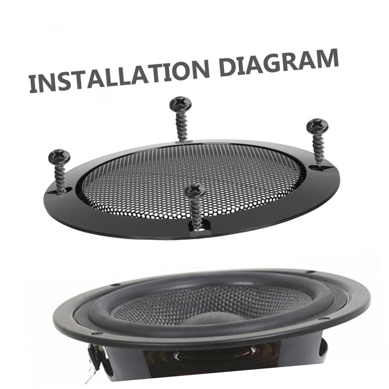 KONTONTY 1set Car Speaker Guard Decorative Mesh Protector for Speakers