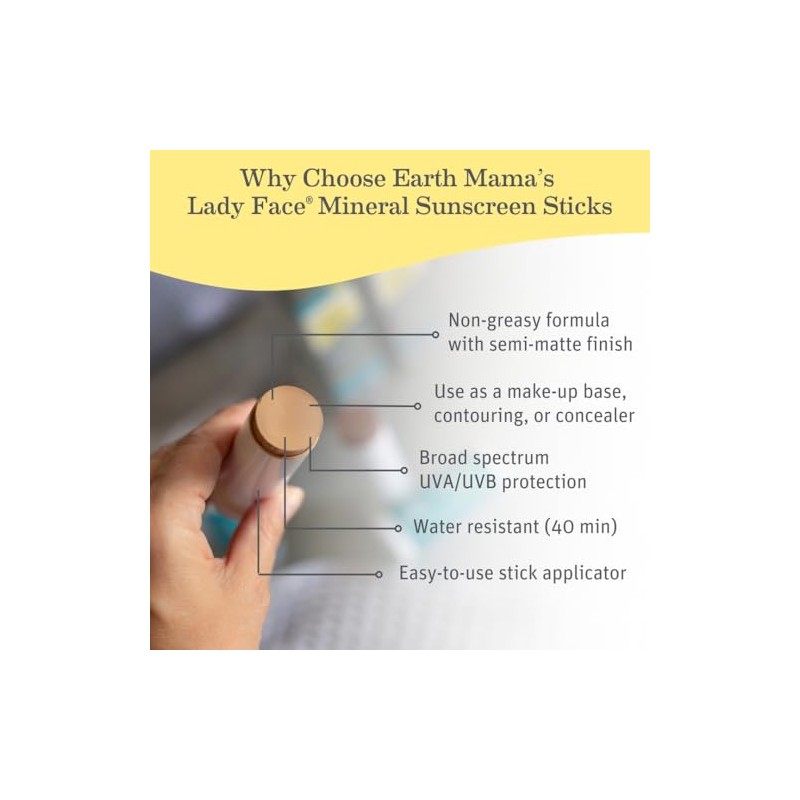 Earth Mama - Juego de 2 barras de protección solar