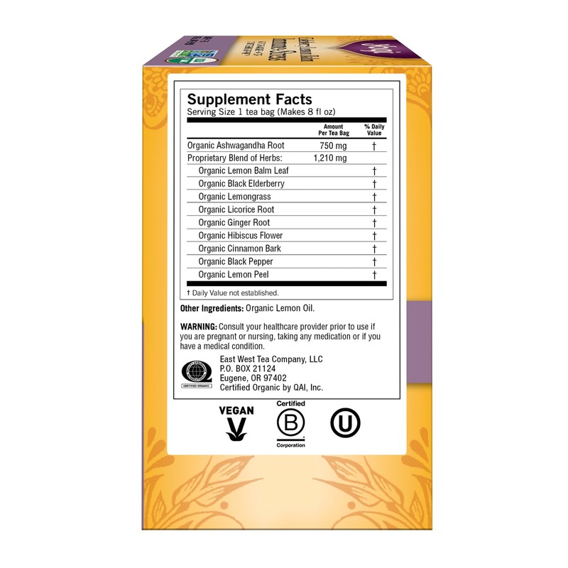 Yogi Tea Organic Lemon Balm Elderberry Immune Stress Tea, 16