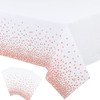 4 Pack Plastic Tablecloth Disposable Rose Gold Tablecloth for Rectangle