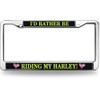 US Flag Pride License Plate Frame Slim Motor Car Lover