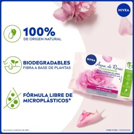 Toallitas Desmaquillantes Nivea Agua De Rosas 25 Piezas