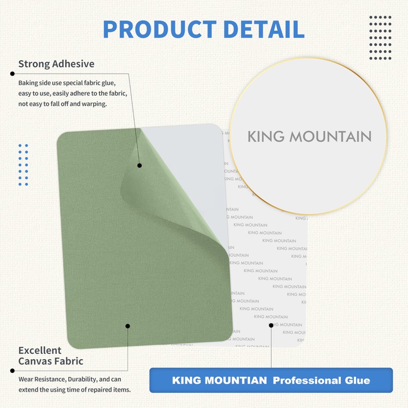 KING MOUNTAIN Canvas Repair Patch 9 x11 Inch 2 Pcs