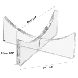PATIKIL Basketball Display Stand, 2 Pcs Football Holders Stand Basketball Soccer Volleyball Acrylic Rack Memorabilia Display Case, Clear