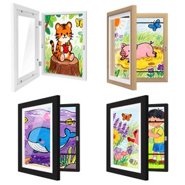 4 Packs Kids Art Frame, 8.5 x 11 Inch Kids Artwork Frames Changeable, Front Opening Picture Display Frame for Wall Holds 50 Drawings for Crafts Storage, Room Decor, Portfolio, Children Drawing