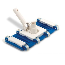 Aqua Select Flex Vac FLX700 for Concrete Pools | Manual Pool Vacuum Attachment for Inground Pools | Rectangular Weighted Vac Head w/Wheels | Flexible Swivel Hose 1-1/4" or 1-1/2’’