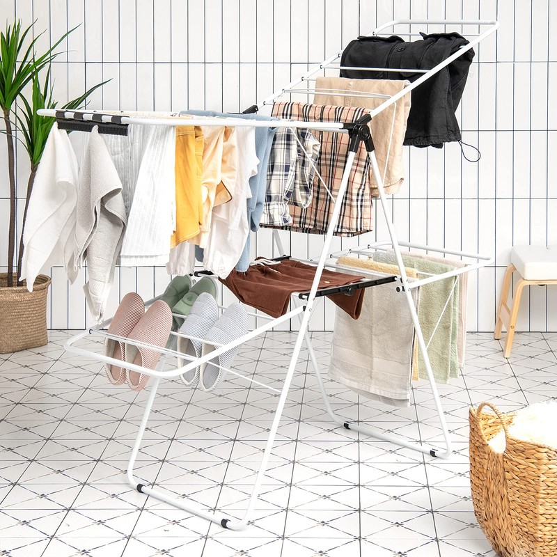Nightcore 2-Layer Clothes Drying Rack, Aluminum Drying Rack with Adjustable