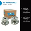 TRQ Rear Left and Right Wheel Bearing and Hub Assembly