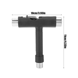 Alomejor 2 Sets Skateboard Wrench Steel T Shape Skateboard Roller Skate Tool Multifunctional Repair Tool