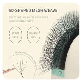 ANNAFRIS 5D Premade Fan W Shape Eyelash Extensions 0.07 LU Curl 9-13mm Mix Volume Self Fanning False Lashes Makeup Supplies Professional Use Lash Extension(0.07 LU, 9-13mm Mix)