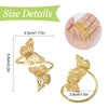 UFURMATE Gold Curtain Tiebacks, 6Pcs Metal Double Butterfly Drapery Holdbacks
