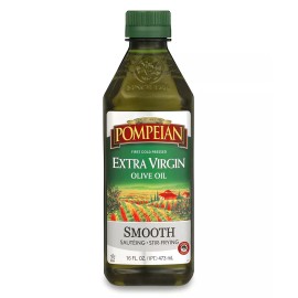 Pompeian Smooth Extra Virgin Olive Oil, First Cold Pressed, Mild and Delicate