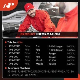 A-Premium Air Conditioner AC Compressor with Clutch Compatible with Ford Ranger 1990-2001, F-100 Ranger 1996-2000 & Mazda B2300 B2500, 2.3L 2.5L