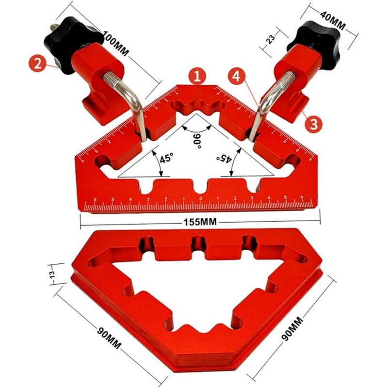 Ssumght 45/90 Degree Squares Angle Clamps, Corner Clamps for Woodworking