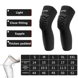 ONTYZZ Knee Pads Volleyball Padded Compression 1 Pair Sports Knee Sleeves Youth Adult for Dancing Basketball Football Running Wrestling Padded Sleeves