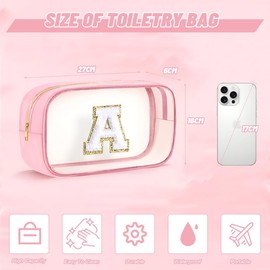 Clear Travel Bag Toiletry Bag for Women - Gifts for Teenage Girls Personalised Cosmetic Bag for Girls Waterproof Wash Bag Travel Accessories Cosmetic Bags Birthday Gifts, x