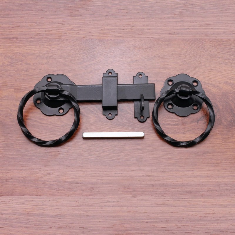 Vintage Style Black Garden Gate Ring Latch Suffolk Latch Door