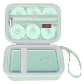 Elonbo Carrying Case for ORGBRO X1 Label Maker Machine, Portable Bluetooth Label Printer Storage Holder, Wireless Built-in Cutter Small Label Makers Handheld Sticker Maker Travel Bag, Green