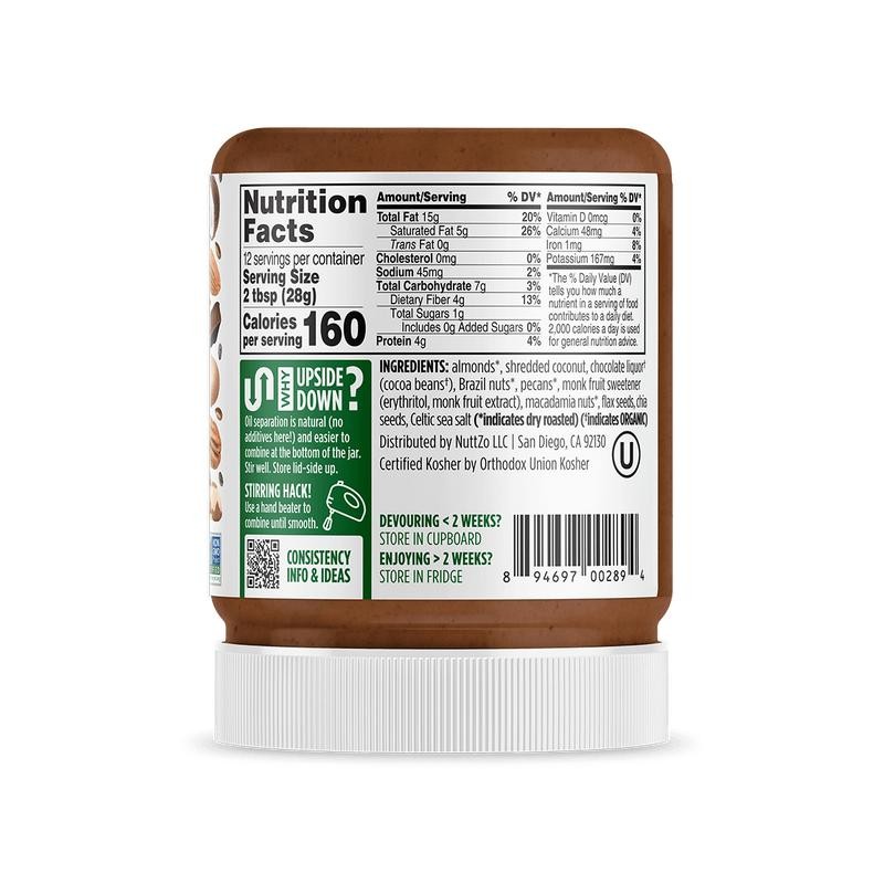 NUTTZO 12oz Chocolate Almond Coconut (Formerly 'Chocolate Keto Crunchy')