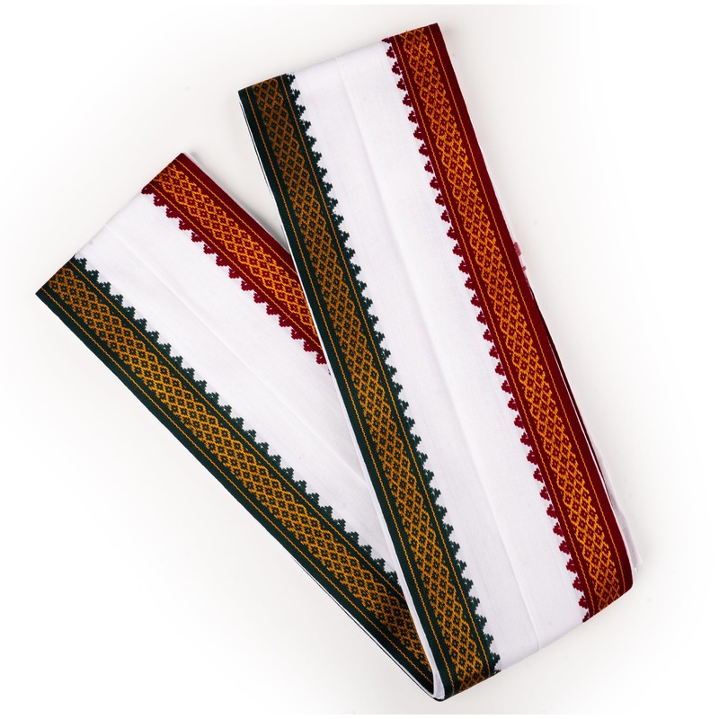 Angavastram Cotton Traditional Pooja Angvastram Shaluva Kanduva Kasavu for Religious