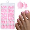 LoveOurHome 120pc Pink Press on Toenails Women Fake Toe Nails