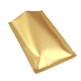 Double-Sided Matte Gold Aluminum Foil Open Fill Heat Seal Bags for Small Business, Home Use, Food Storage, Beauty Packing Travel Sample Pack, Blind Bag Creation (200, 1.97 inch x 3.15 inch)