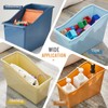 Geetery 12 Pcs Book Bin with 24 Pcs Labels Stackable