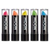 Moon Glow - 5g Neon UV Glitzer-Lippenstift - Set mit 5 Farben - Leuchtet hell in UV-Licht