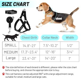 No Pull Dog Harness - Step in Dog Harness and Leash for Small Medium Large Dog - Escape Proof Adjustable Soft Dog Harness Leash Collar Set for Walking Training Hiking Outdoor