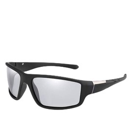 Photochromic Sunglasses Men UV400 Protection Sports Sunglasses UV Protection Cycling Glasses for Cycling Golf Running Hiking Fishing Driving, gray