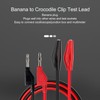 4mm Banana to Crocodile Clip Test Lead Stackable Soft Flexible