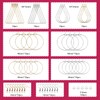 TOAOB 280pcs Beading Hoop Set Platinum Tone and K Gold